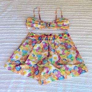 Urban Outfitters two piece crop top and shorts set